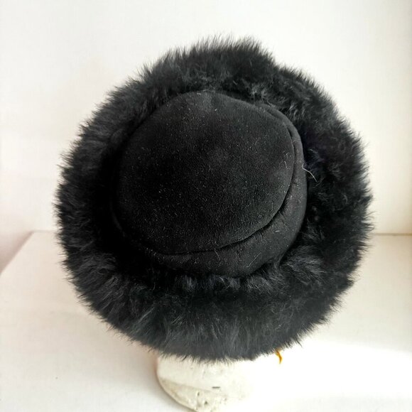 Vintage Sheepskin Sheep Fur Suede Classic Winter Hat main image 10